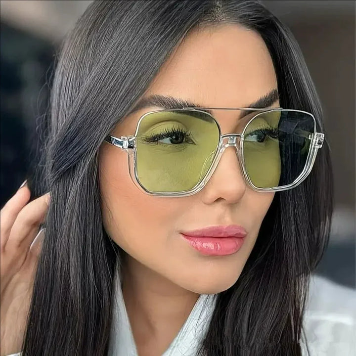 Oversized Square Sunglasses UV 400 Unisex Eyewear Trendy-MODAUTLET