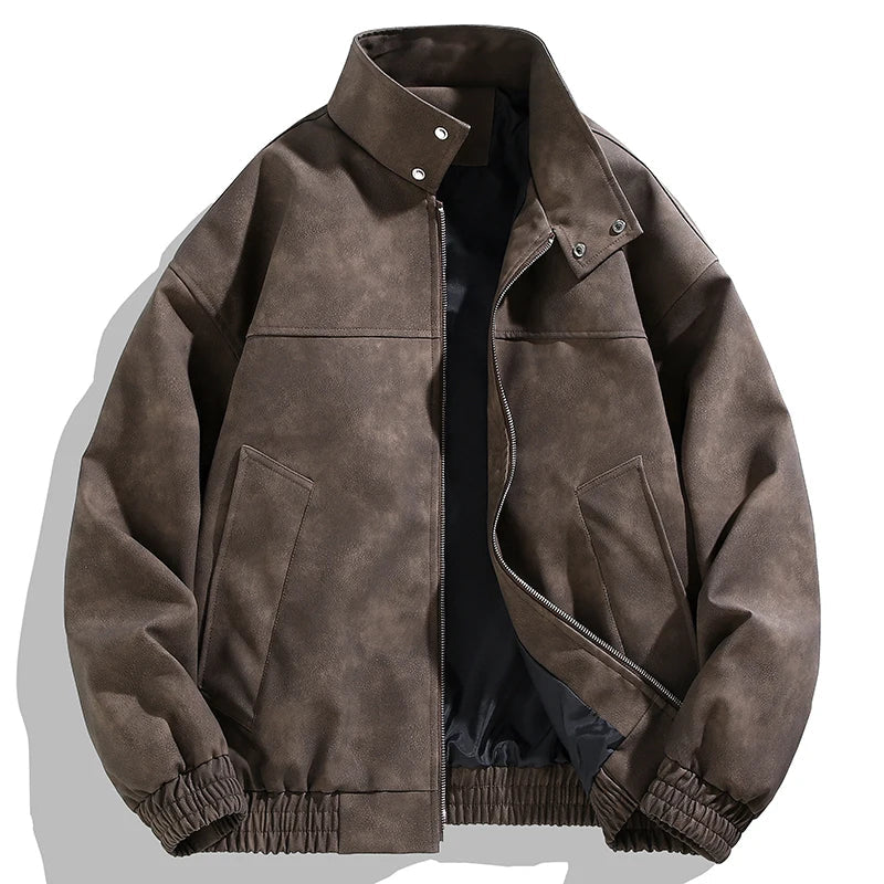 Men's Maverick Leather Jacket - Stylish and Durable Outerwear Brown