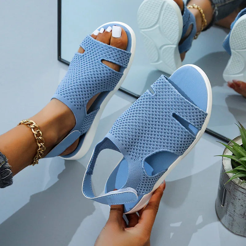 Women's Open Toe Orthopedic Sandals Light blue