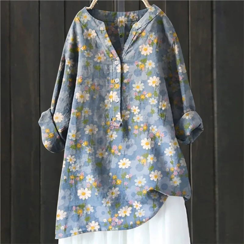 Women's Soft Floral Blouse-MODAUTLET