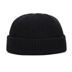 Cozy Winter Knit Beanie – Warm Unisex Skull Cap Black One Size