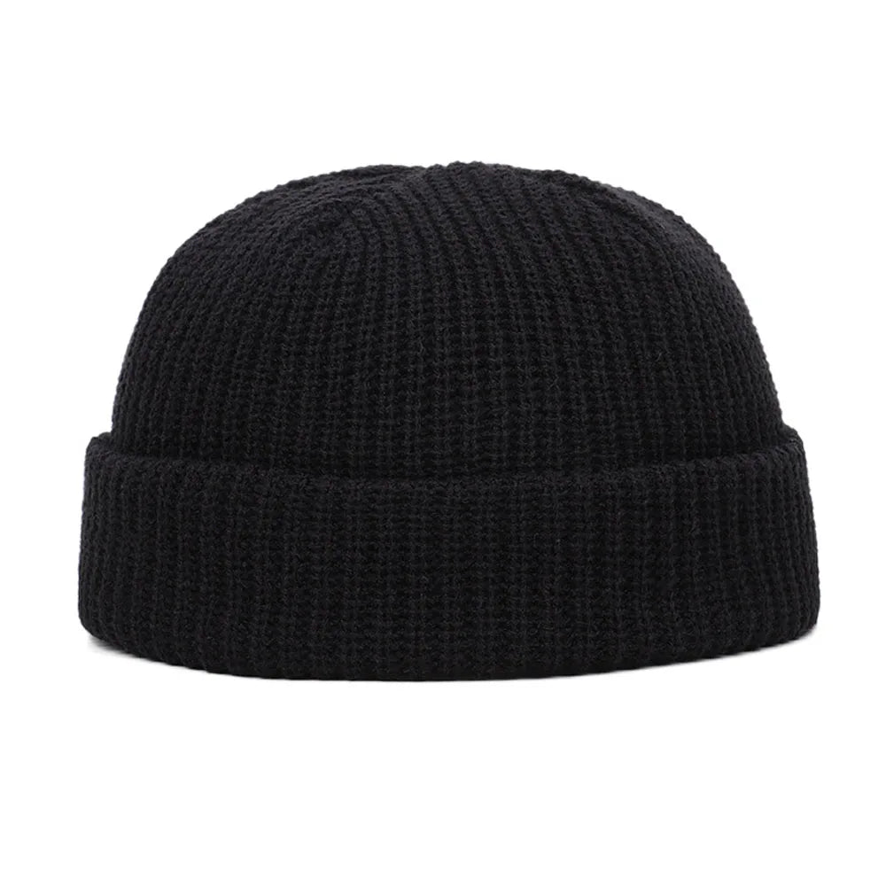 Cozy Winter Knit Beanie – Warm Unisex Skull Cap Black One Size