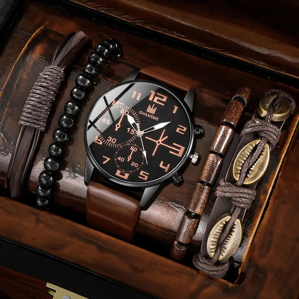 Elegant Legacy Watch Set Brown