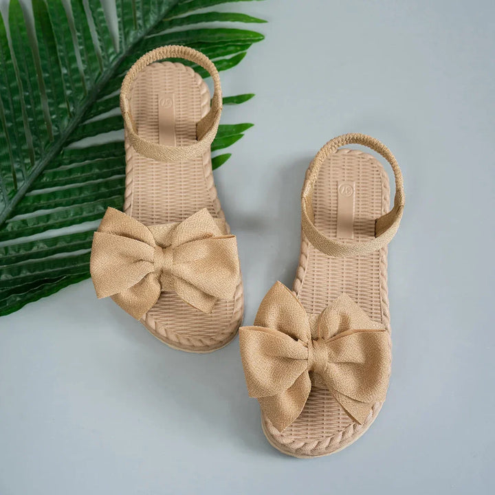 Women's Bow Tie Flat Sandals-MODAUTLET