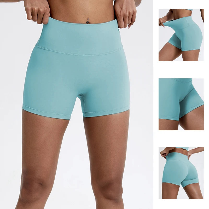 Women's Summer High Waist Buttock Lift Cycling and Workout Shorts