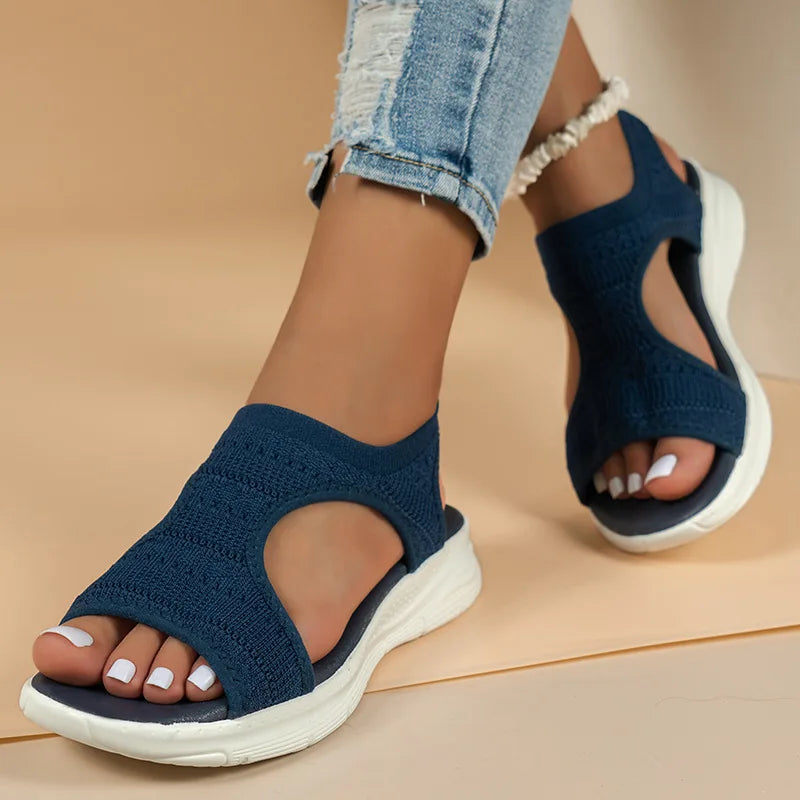 Women's Open Toe Orthopedic Sandals for Comfort and Support Blue