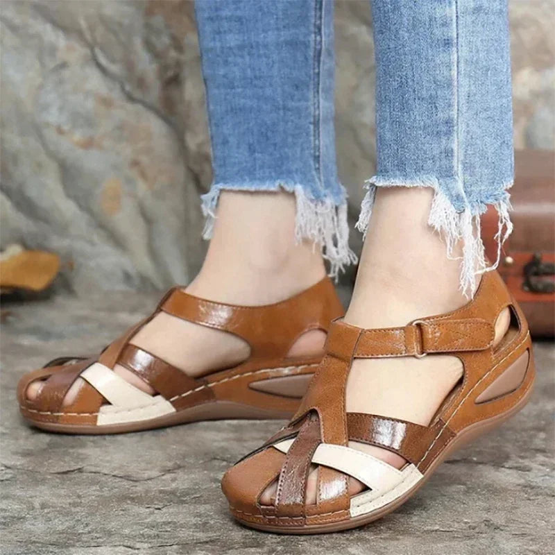 Women's Casual Orthopedic Wedge Sandals Brown