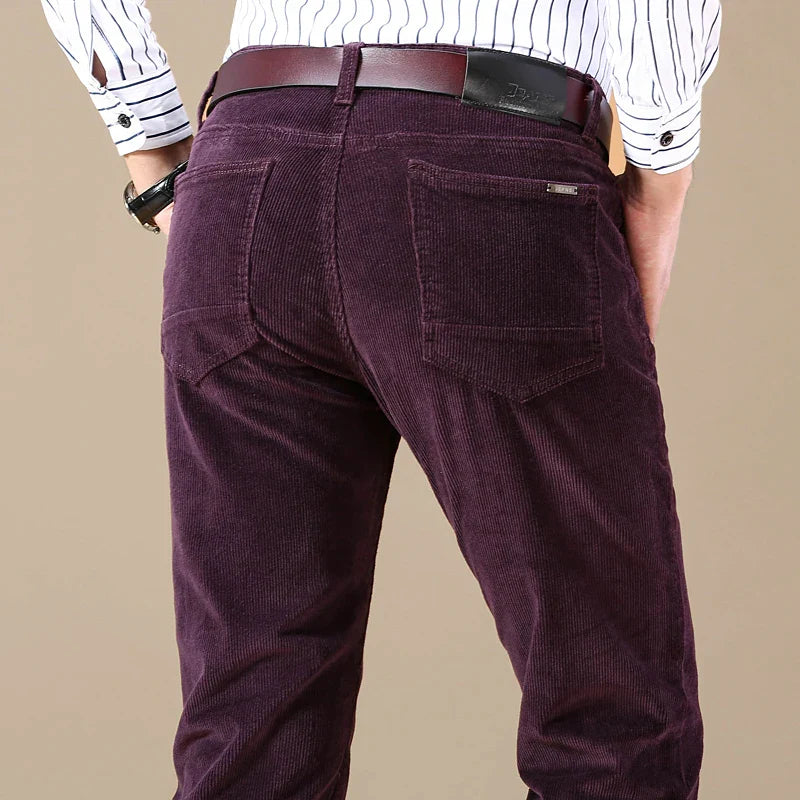 Men's Corduroy Pants - Houston Style Burgundy