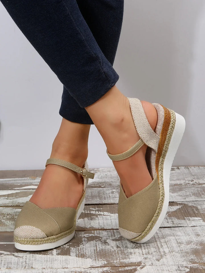 Woman's Closed Toe Wedge Sandals-MODAUTLET