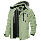 Lightweight Waterproof Windbreaker Jacket for Men with Mesh Lining Light Green-1