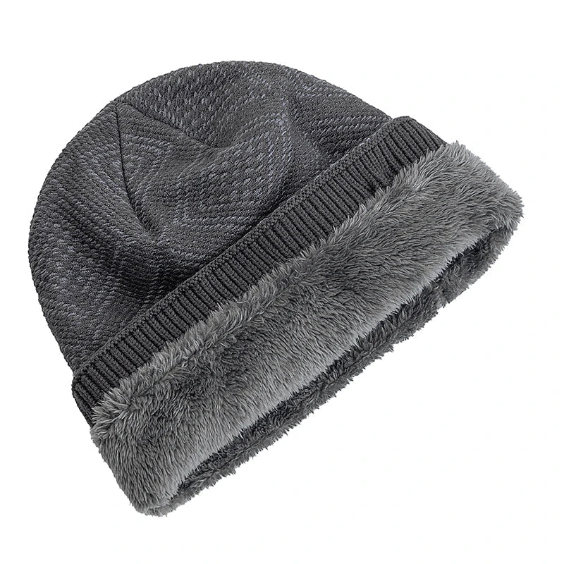 Striped Slouchy Knit Winter Beanie for Women-MODAUTLET