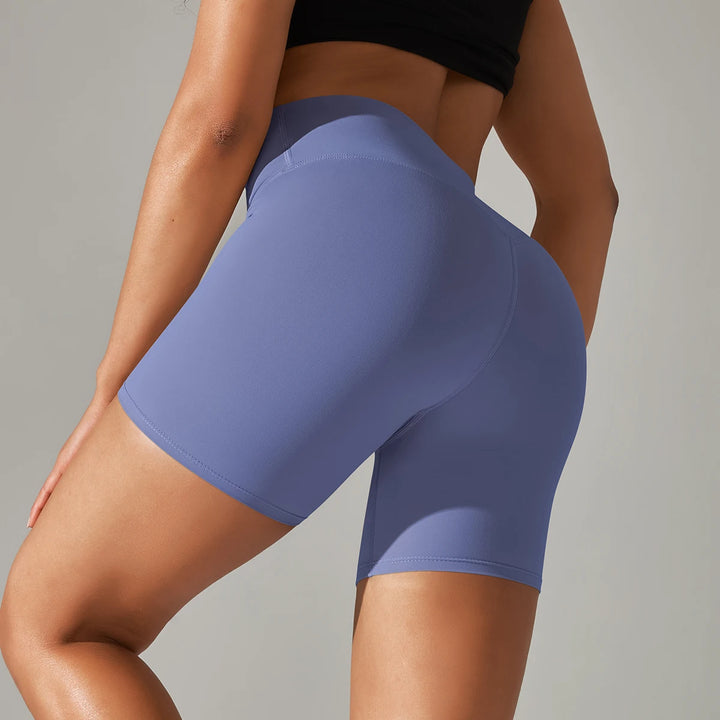 Women's High Waist Squat Proof Yoga Shorts for Fitness and Cycling