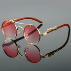 "Panther" Vintage Sunglasses – UV400 Unisex Retro Oval Eyewear Rose