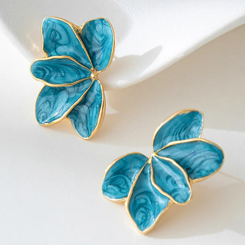 Natural Roselle Leaf Earrings - Elegant Botanical Jewelry