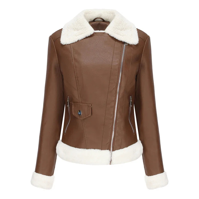 Women's Leather Jacket – Timeless Style and Durability. Bronze