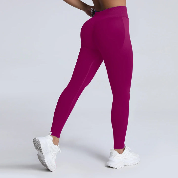 Women's Push-Up Low-Rise Seamless Yoga Leggings for Fitness
