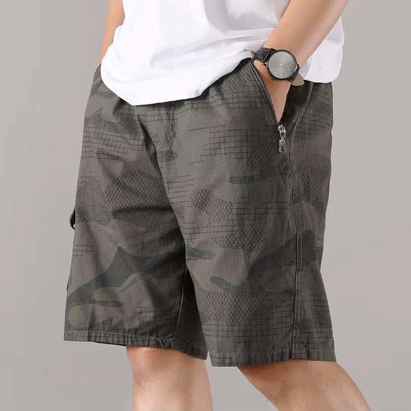 Men's Retro Camouflage Shorts-MODAUTLET