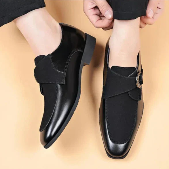 Oliver Handcrafted Leather Monk‑Strap Shoes-MODAUTLET