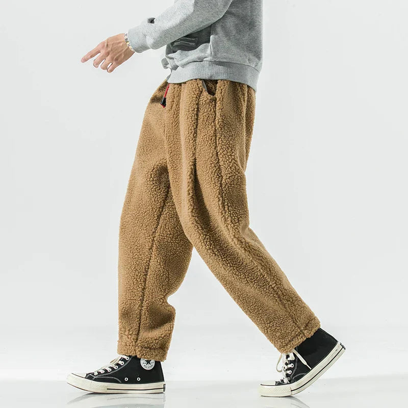 Men's Relaxed Fit Ultra Soft Fleece Sweatpants with Drawstring-MODAUTLET