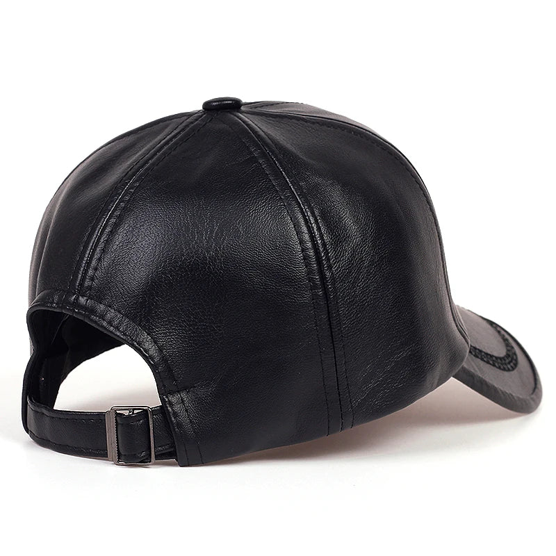 Premium Genuine Leather Snapback Baseball Cap