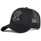 Panther Print Cap Black