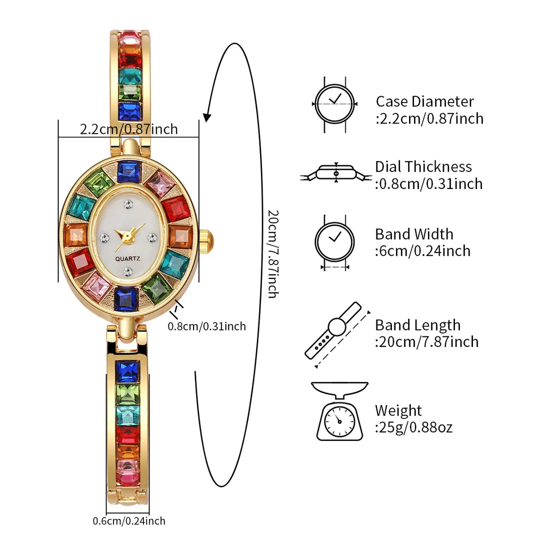 Elegant Gemstone Timepiece-MODAUTLET