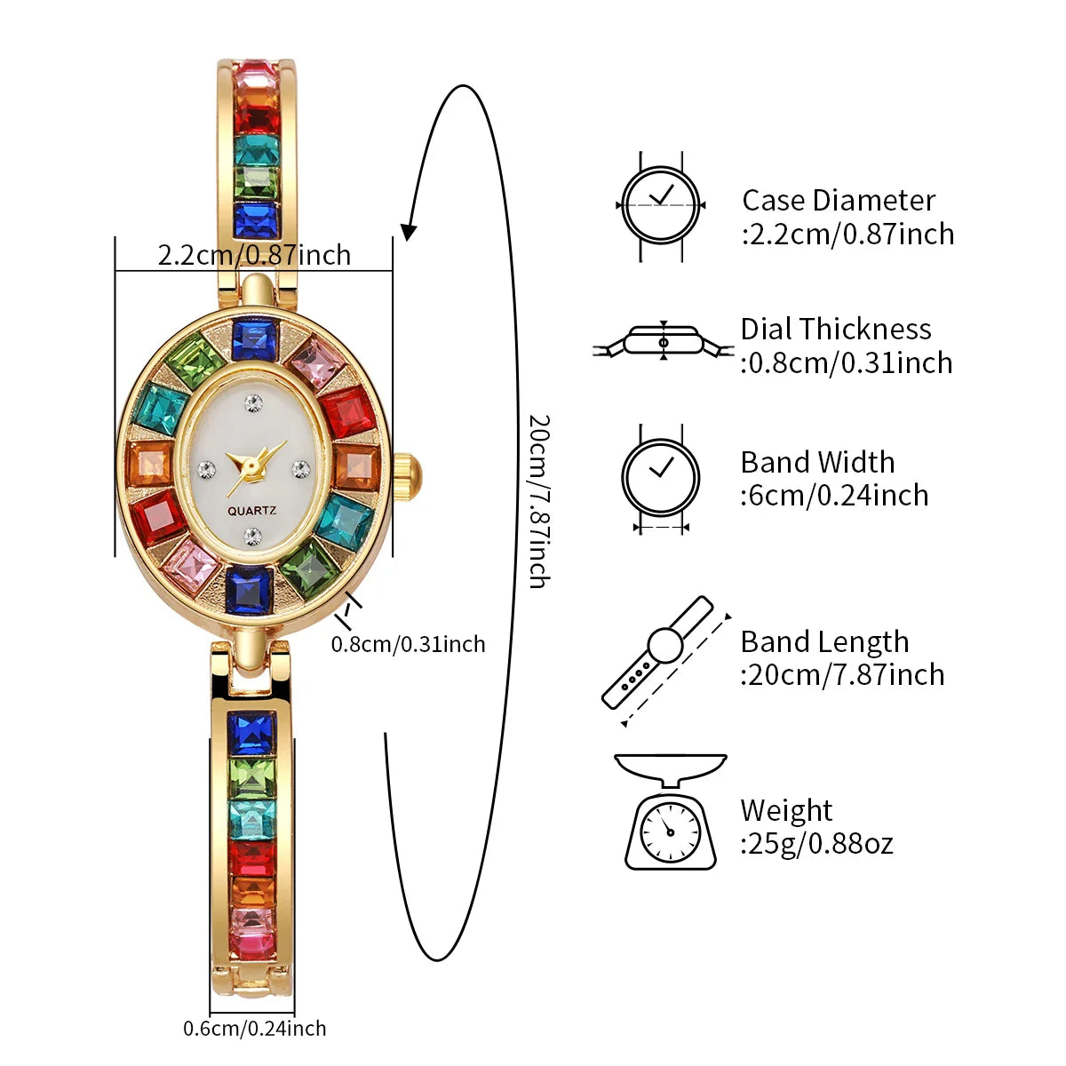 Elegant Gemstone Timepiece
