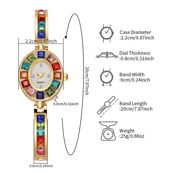 Elegant Gemstone Timepiece-MODAUTLET