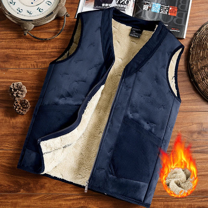 Men's Warm Cozy Sleeveless Zipper Winter Vest