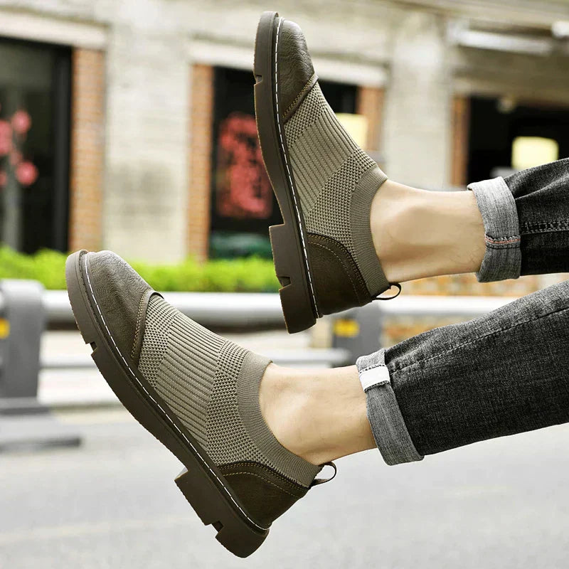 Men's Breathable Mesh Slip-On Sneakers-MODAUTLET