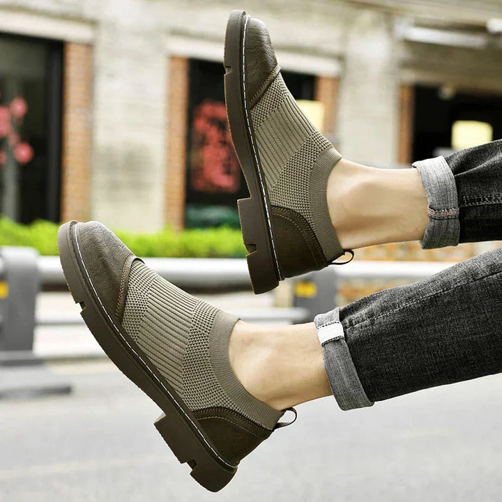 Men's Breathable Mesh Slip-On Sneakers-MODAUTLET