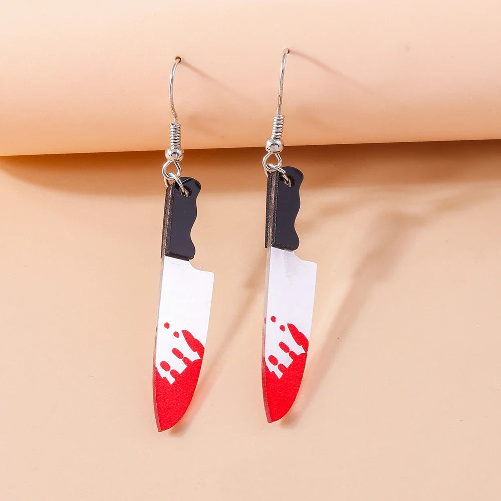 Spooky Blood Drip Earrings-MODAUTLET