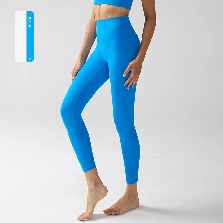 Women's High Waisted Leggings for Yoga, Fitness, and Everyday Use Blue Pool