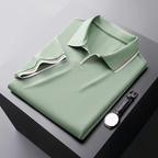 Men's Silk Polo Shirt - Elegant and Comfortable