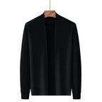 Brushed Jacquard Blazer With Embossed Texture For Men Jet Black