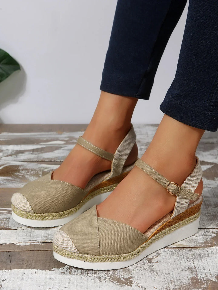 Woman's Closed Toe Wedge Sandals-MODAUTLET