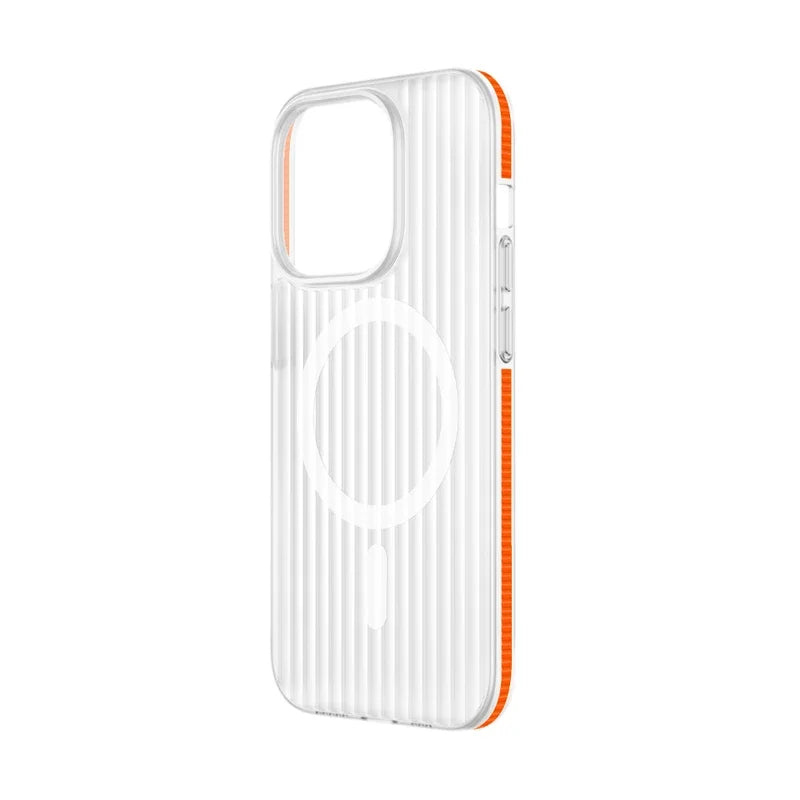 MagSafe Frosted Protective Case Orange Edge