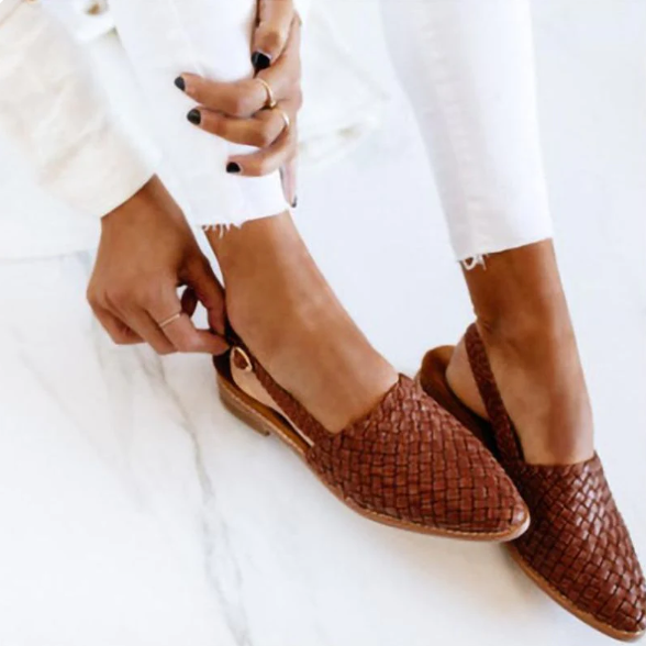 Women's Elegant Low Heel Slip-On Loafers-MODAUTLET