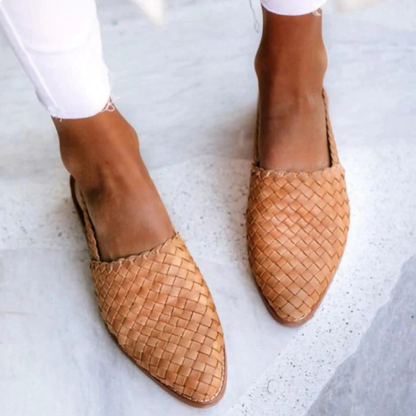 Women's Elegant Low Heel Slip-On Loafers-MODAUTLET