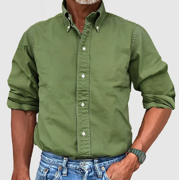 Men's Essential Long-Sleeve Shirt-MODAUTLET
