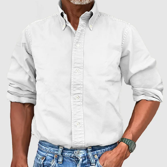 Men's Essential Long-Sleeve Shirt-MODAUTLET