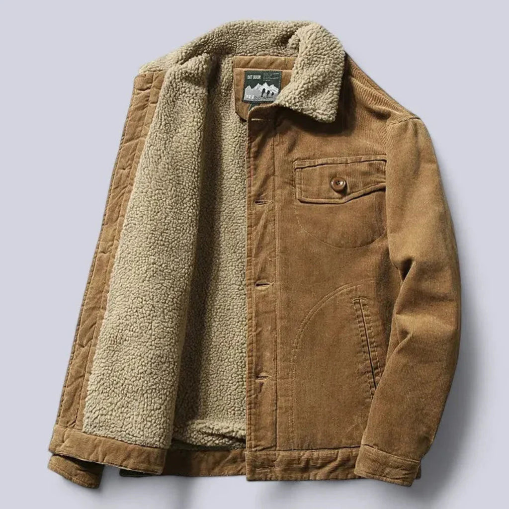 Cozy Sherpa-Lined Overcoat for Ultimate Warmth Coffee
