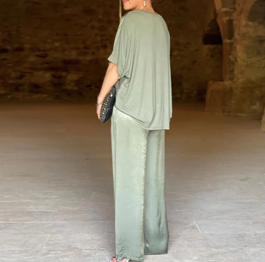 Summer Short-sleeved T-shirt Two-piece Set For Women