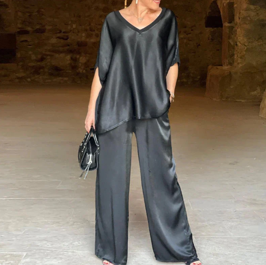 Summer Short-sleeved T-shirt Two-piece Set For Women