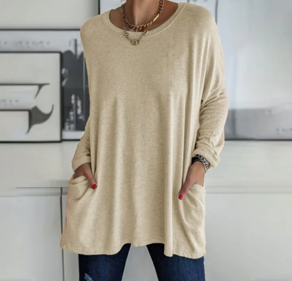 Women's All-Day Comfort Long Sleeve Top Khaki