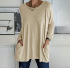 Women's All-Day Comfort Long Sleeve Top Khaki