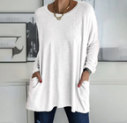 Women's All-Day Comfort Long Sleeve Top White