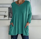 Women's All-Day Comfort Long Sleeve Top Turquoise