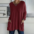 Women's All-Day Comfort Long Sleeve Top Red