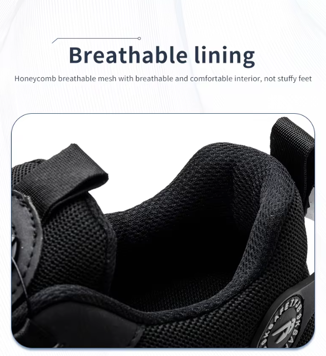 Men's Rotary Button Safety Trainer Shoes-MODAUTLET